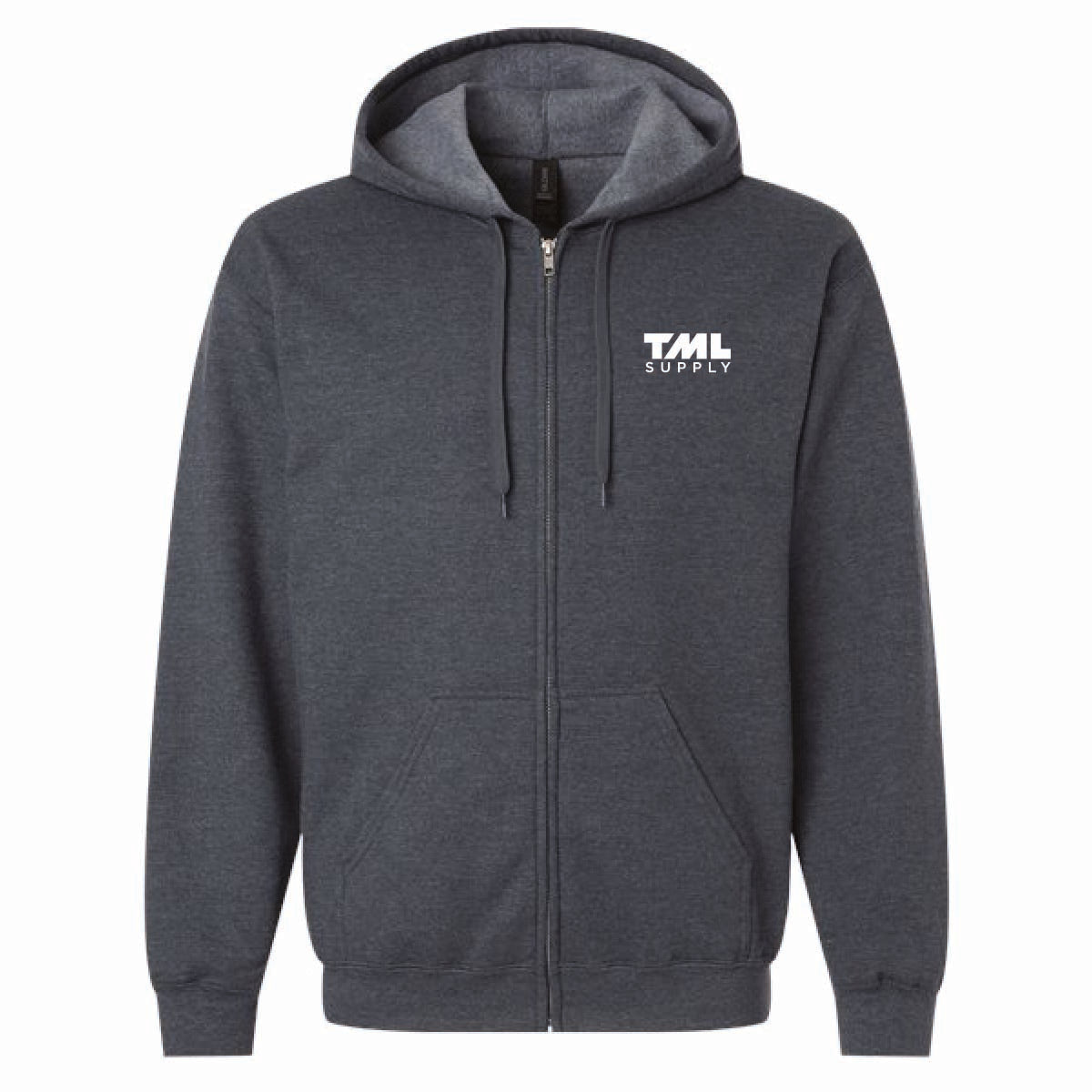 Gildan Unisex Full Zip Softstyle Hooded Sweatshirt with TML Supply Logo