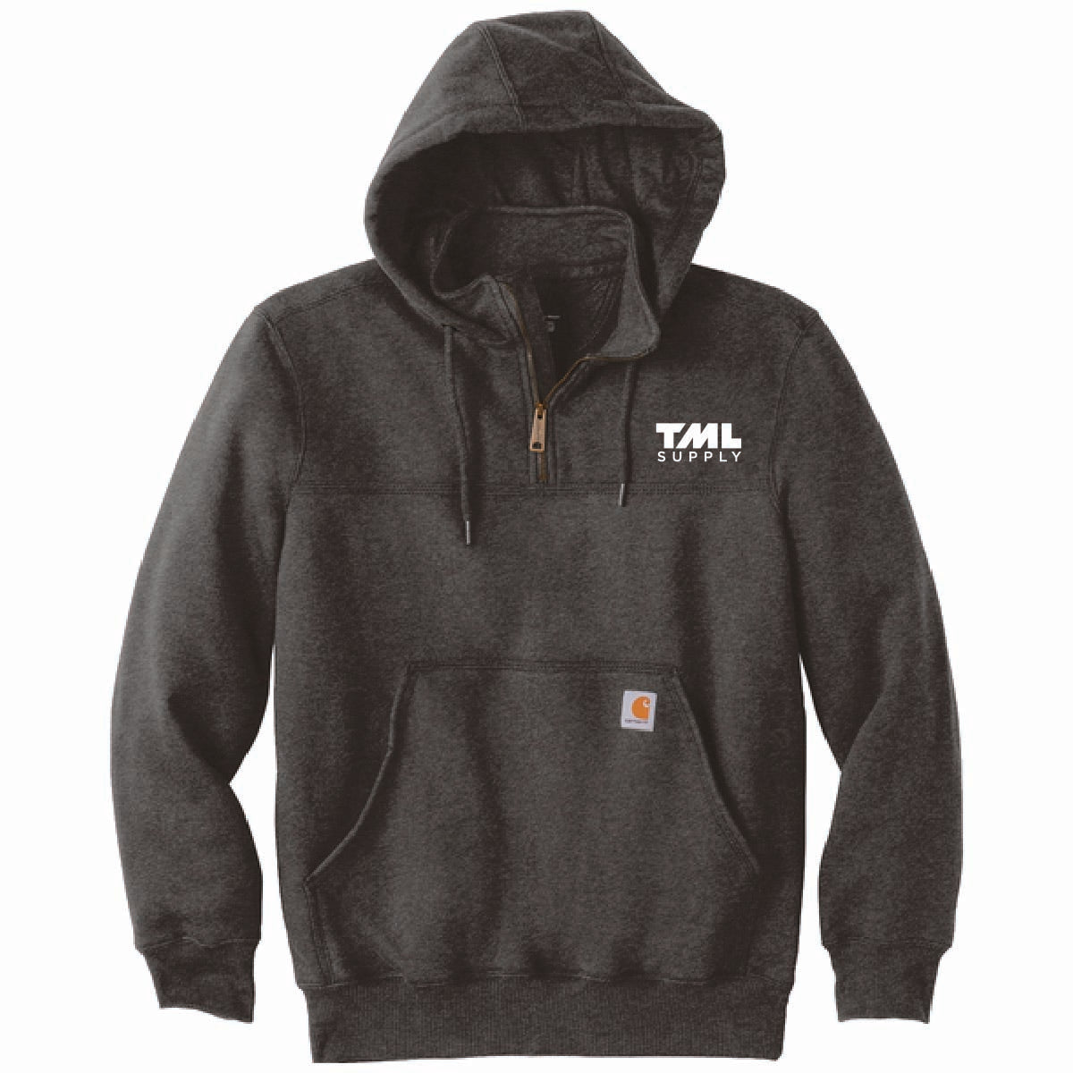 Carhartt Rain Defender Paxton Hooded Zip Mock Sweatshirt with TML Supply Logo