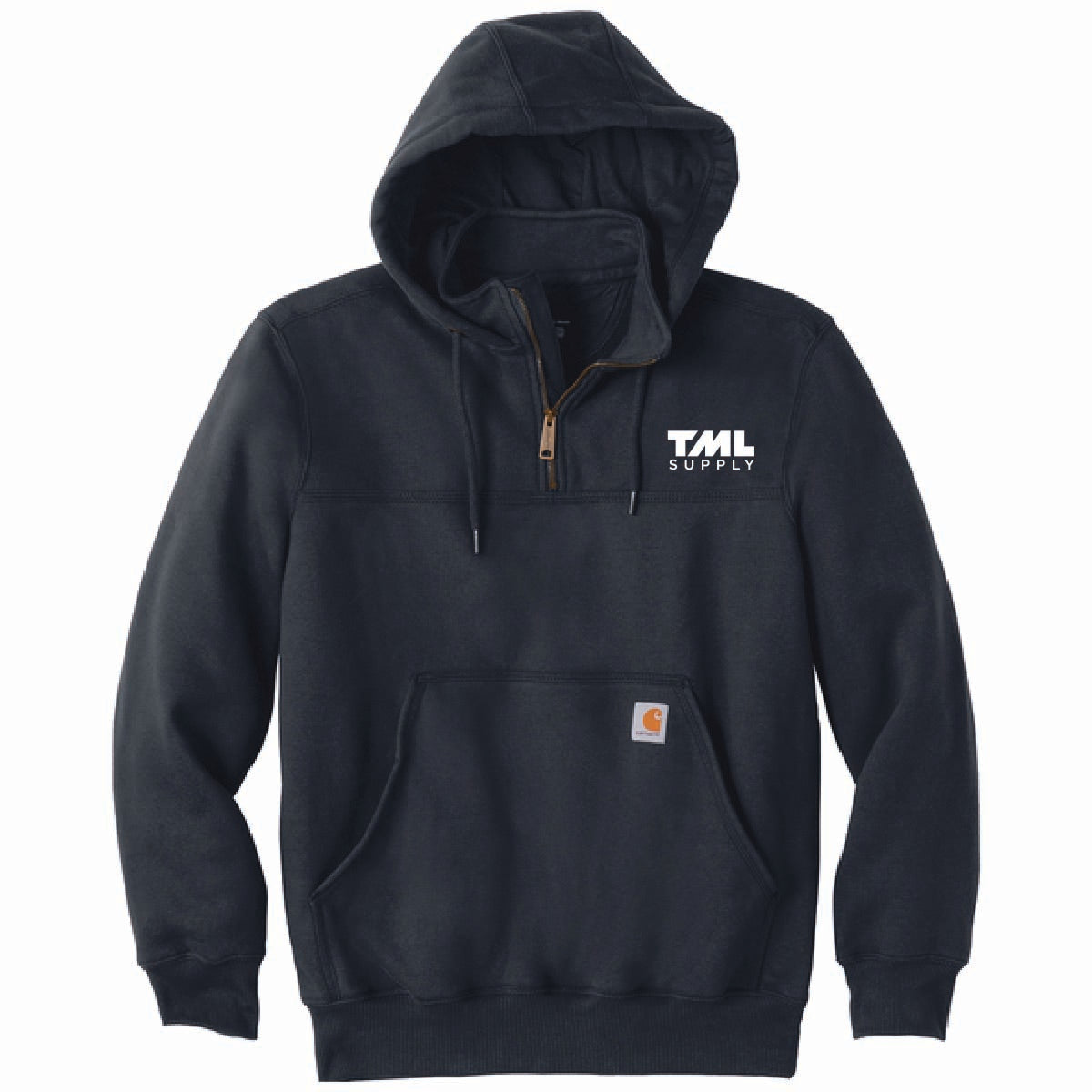 Carhartt Rain Defender Paxton Hooded Zip Mock Sweatshirt with TML Supply Logo