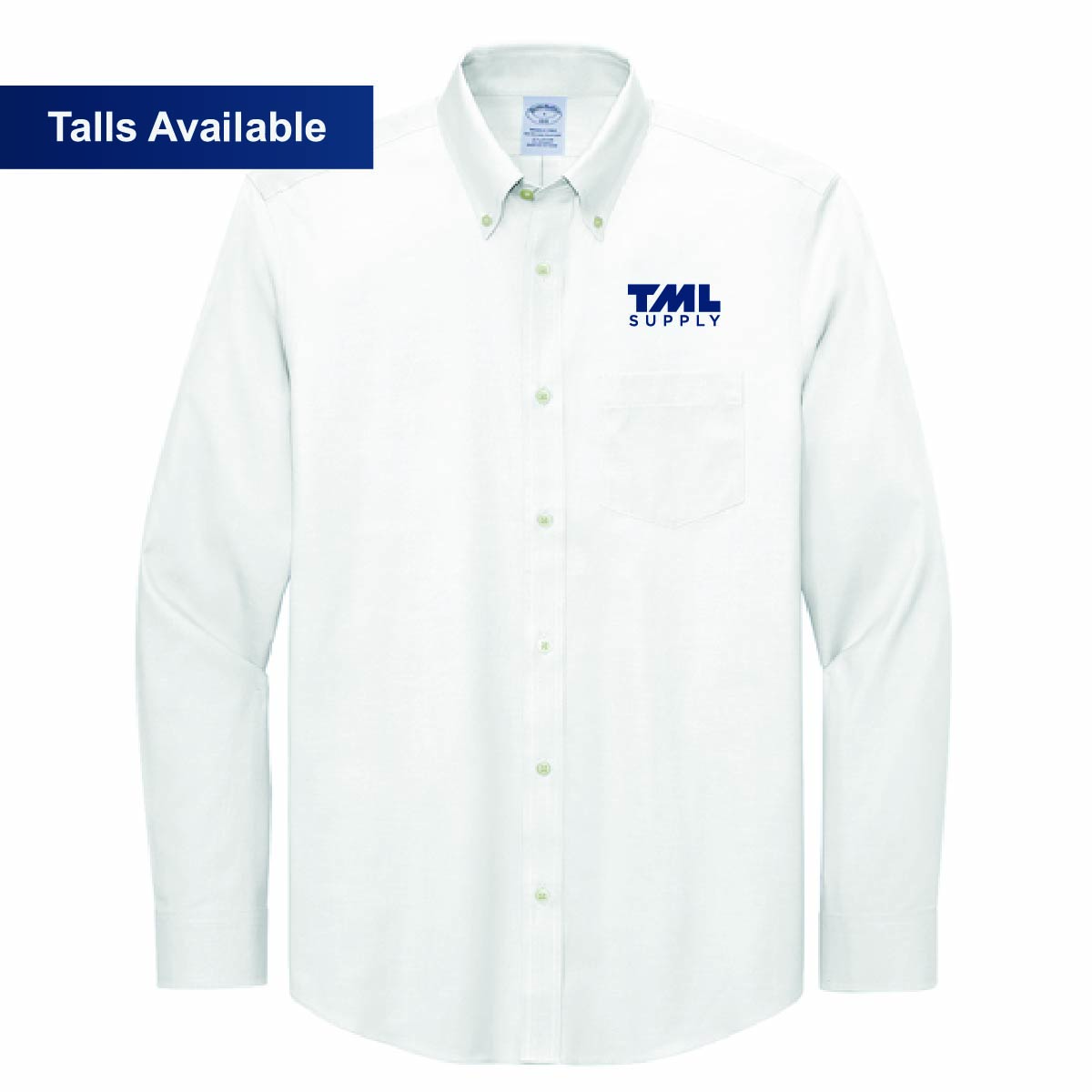 Brooks Brothers Men's Pinpoint Long Sleeve Shirt with TML Supply Logo