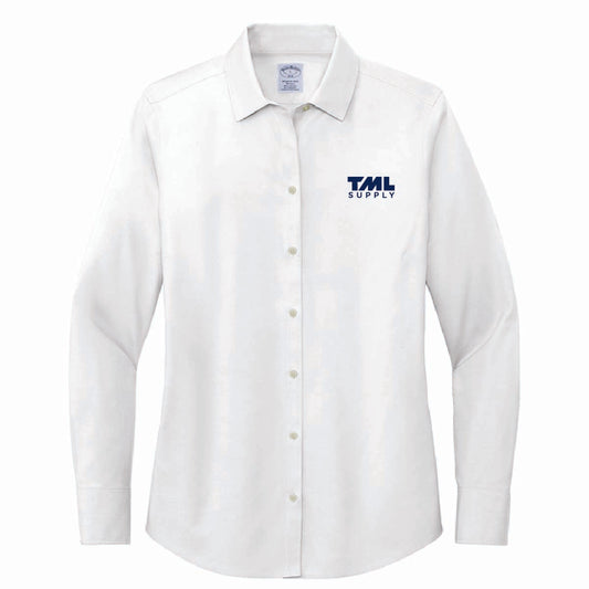 Brooks Brothers Women's Pinpoint Long Sleeve Shirt with TML Supply Logo