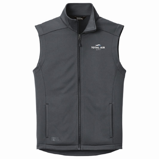 Eddie Bauer Men's Smooth Mid Layer Fleece Vest with Total Air Supply Logo