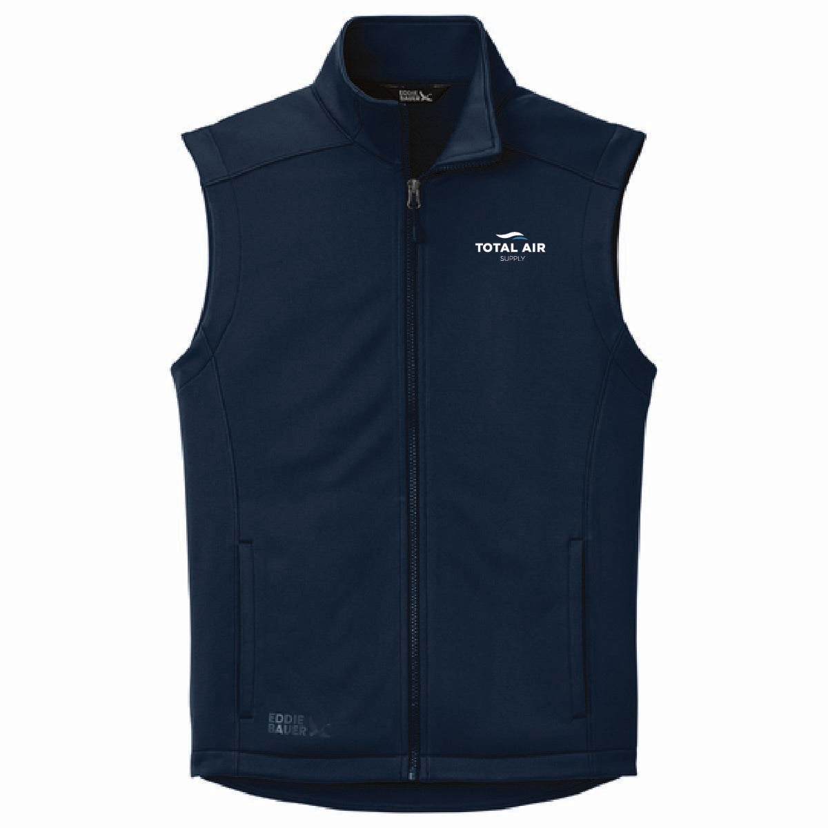 Eddie Bauer Men's Smooth Mid Layer Fleece Vest with Total Air Supply Logo