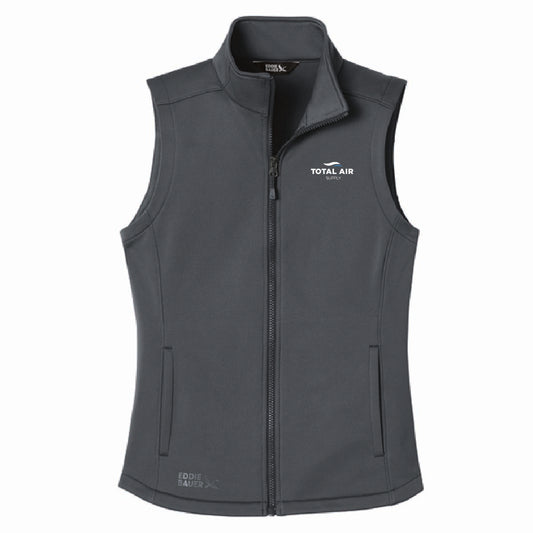 Eddie Bauer Women's Smooth Mid Layer Fleece Vest with Total Air Supply Logo