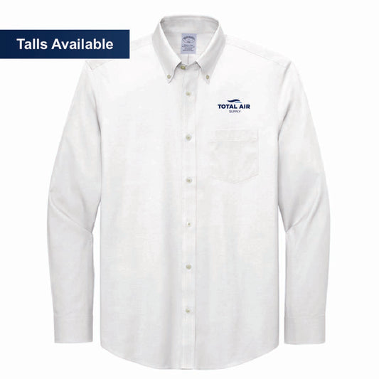 Brooks Brothers Men's Pinpoint Long Sleeve Shirt with Total Air Supply Logo
