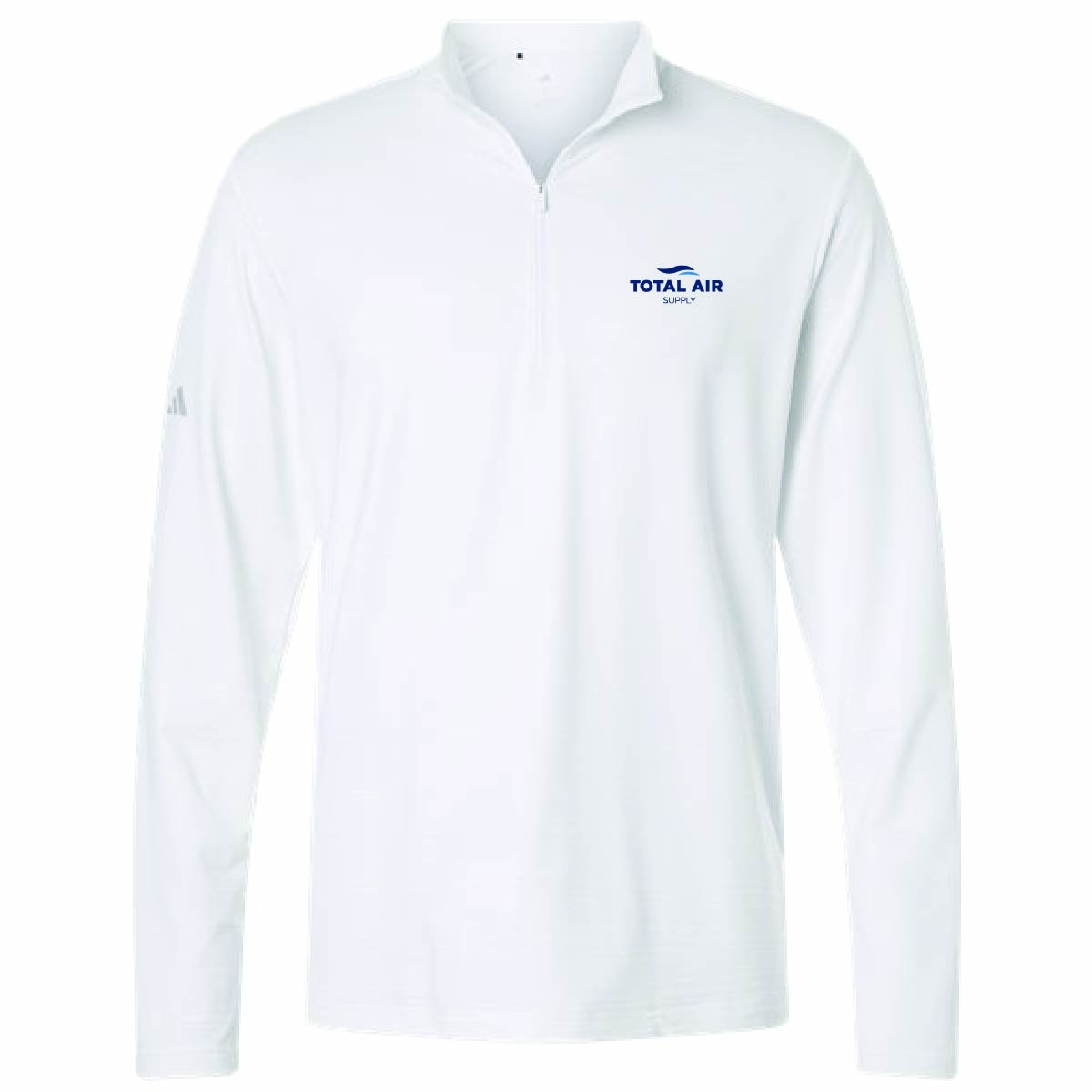 Adidas Men's Textured Stripe 1/4 Zip Pullover with Total Air Supply Logo