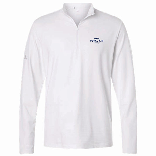 Adidas Men's Textured Stripe 1/4 Zip Pullover with Total Air Supply Logo