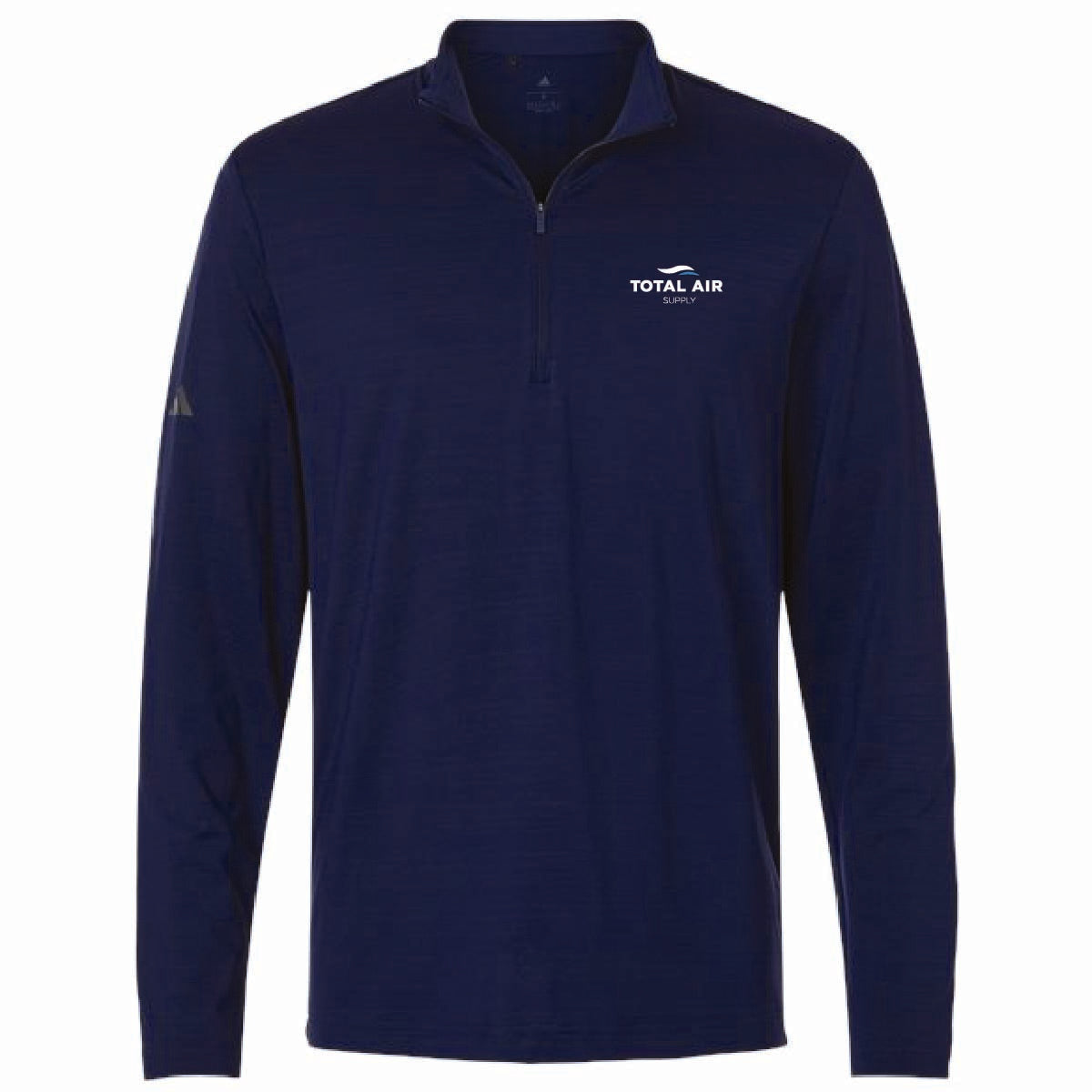 Adidas Men's Textured Stripe 1/4 Zip Pullover with Total Air Supply Logo