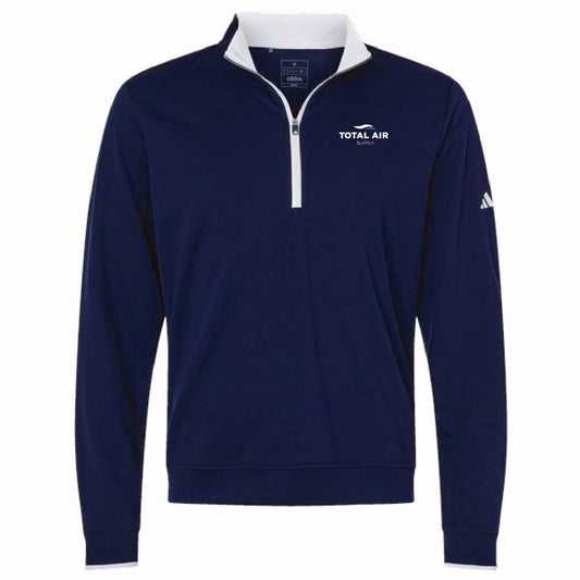 Adidas Men's Lightweight 1/4 Zip Pullover with Total Air Supply Logo