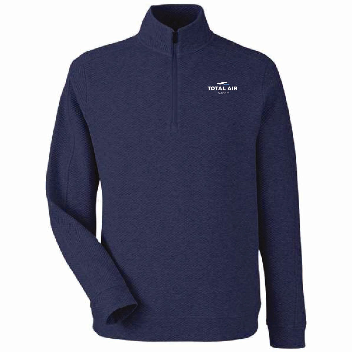 North End Men's Textured 1/4 Zip Pullover with Total Air Supply Logo