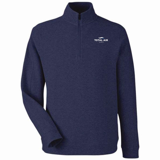 North End Men's Textured 1/4 Zip Pullover with Total Air Supply Logo