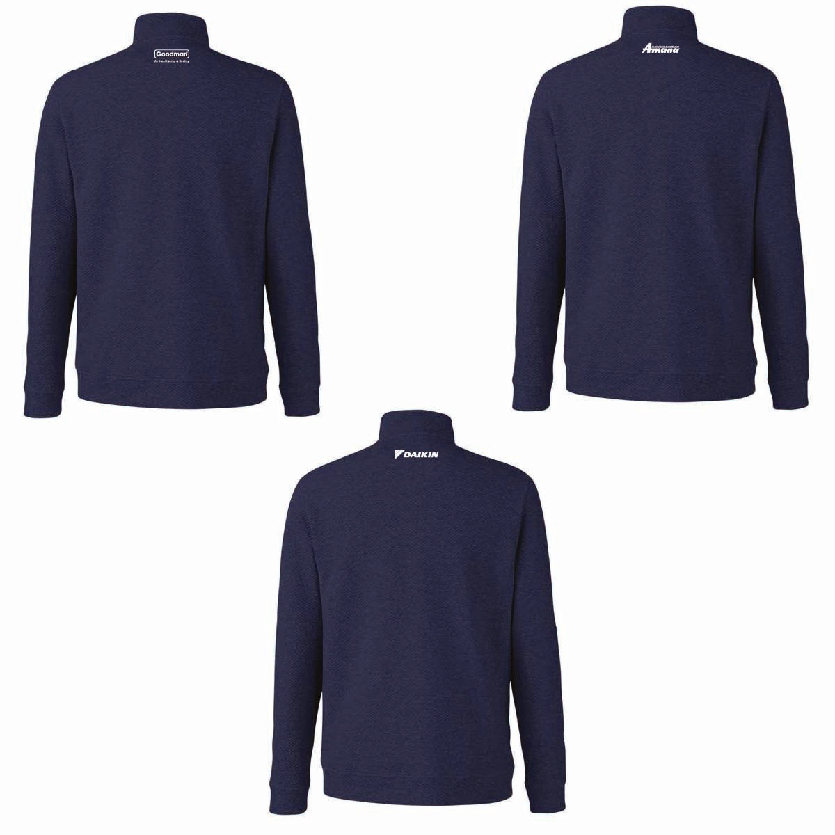 North End Men's Textured 1/4 Zip Pullover with Total Air Supply Logo