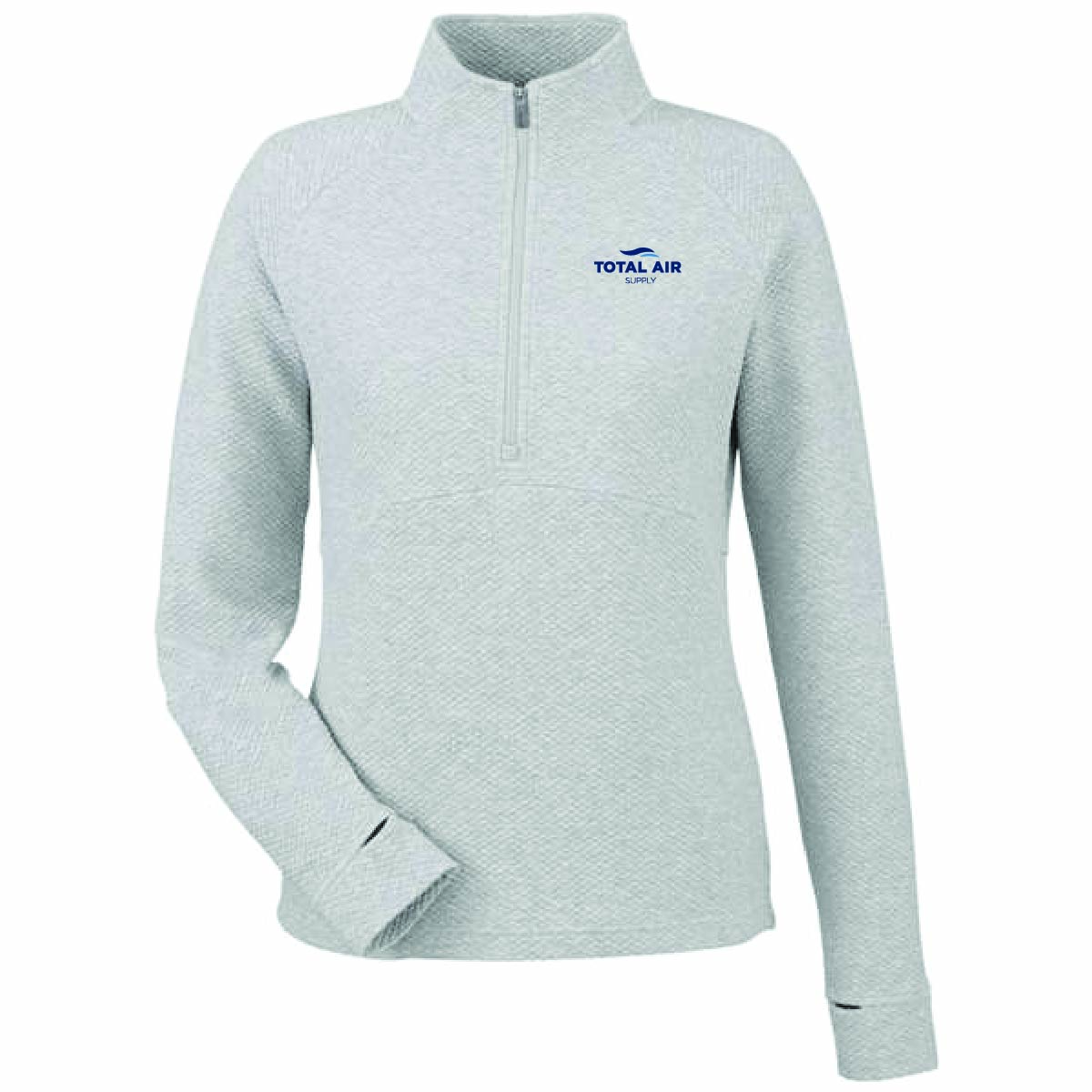 North End Women's Textured 1/4 Zip Pullover with Total Air Supply Logo