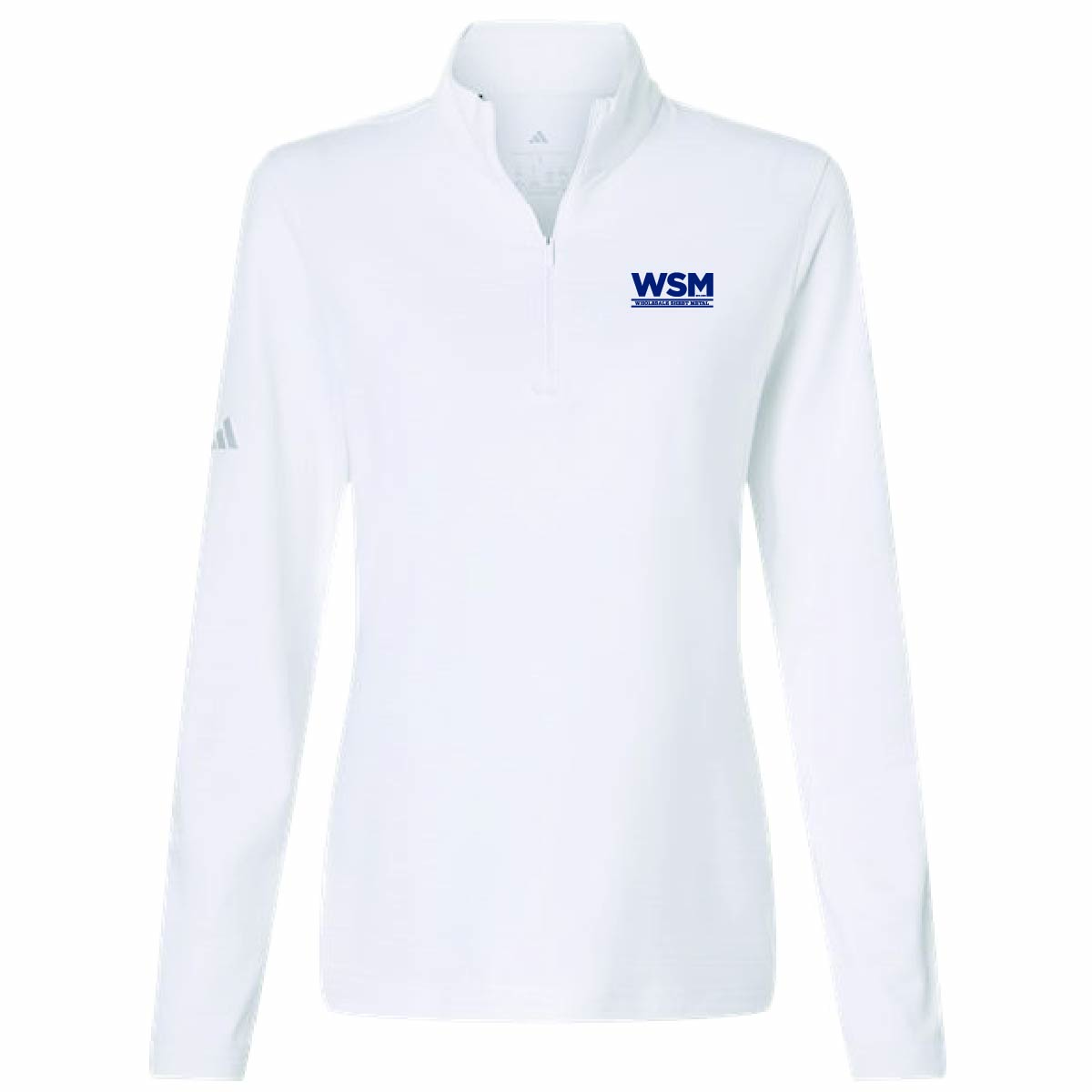 Adidas Women's Textured Stripe 1/4 Zip Pullover with WSM Logo