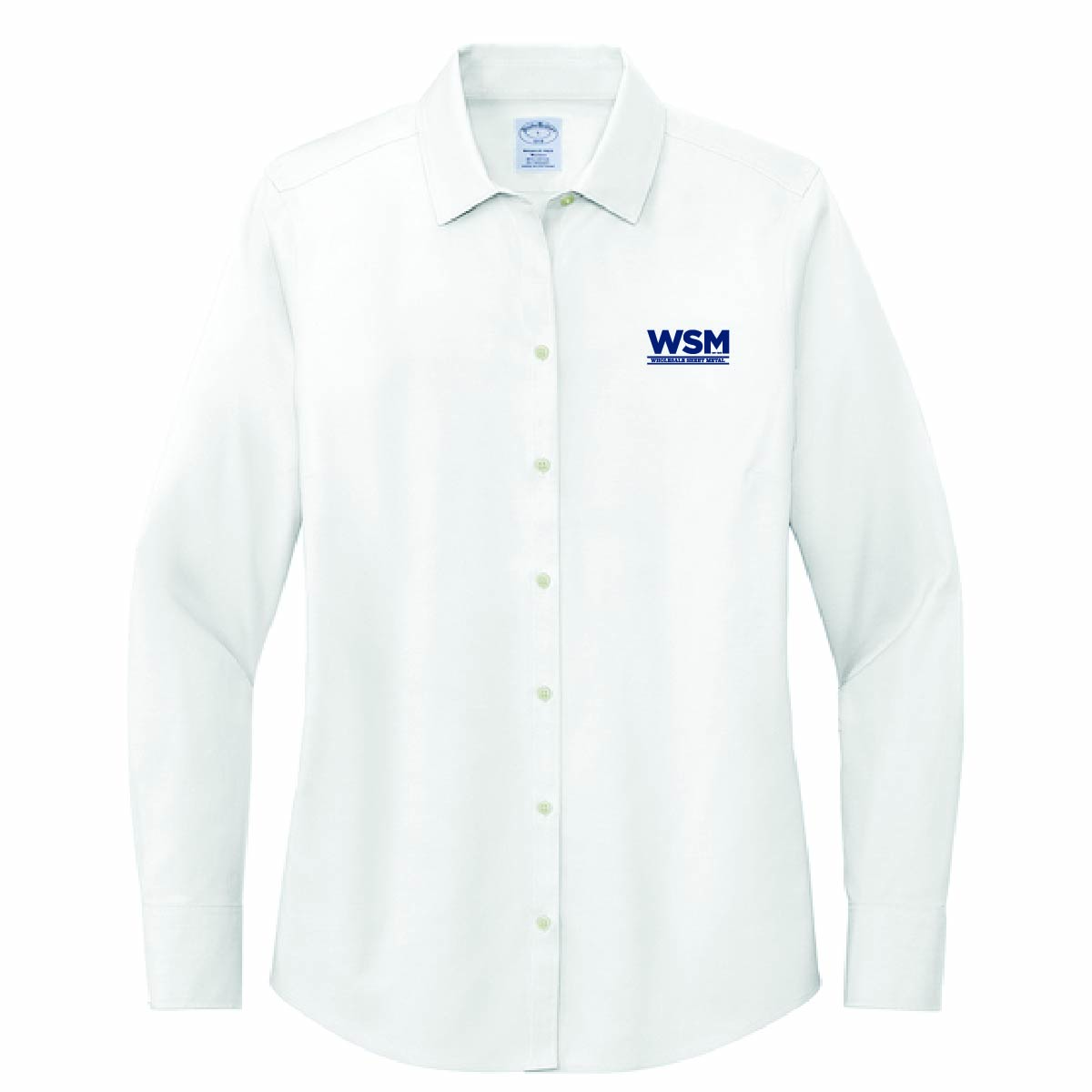 Brooks Brothers Women's Pinpoint Long Sleeve Shirt with WSM Logo