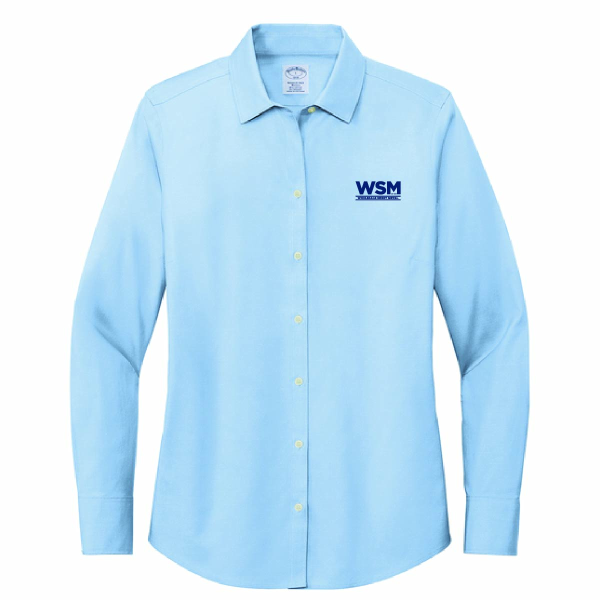 Brooks Brothers Women's Pinpoint Long Sleeve Shirt with WSM Logo