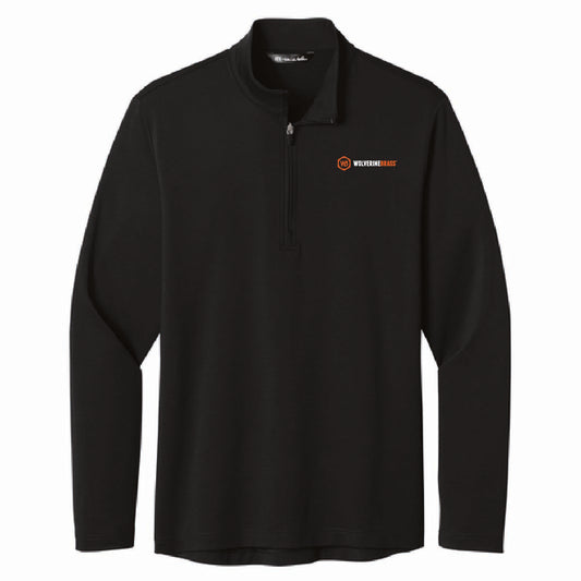 TravisMathew Men's Onward 1/4 Zip with Wolverine Brass Logo