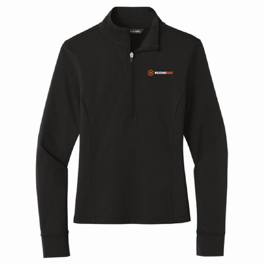 TravisMathew Women's Onward 1/4 Zip with Wolverine Brass Logo