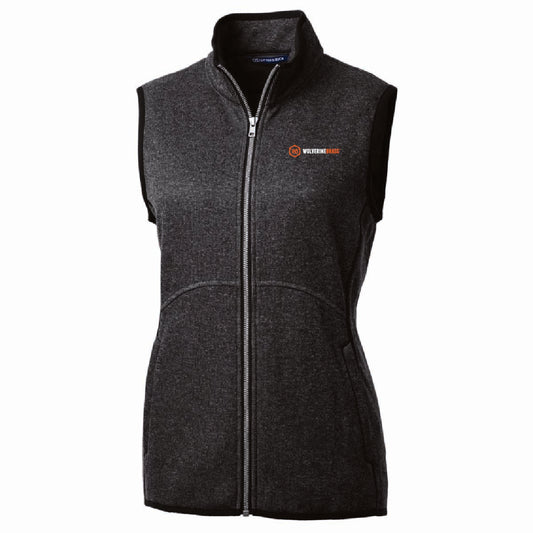 Cutter & Buck Women's Sweater-Knit Vest with Wolverine Brass Logo