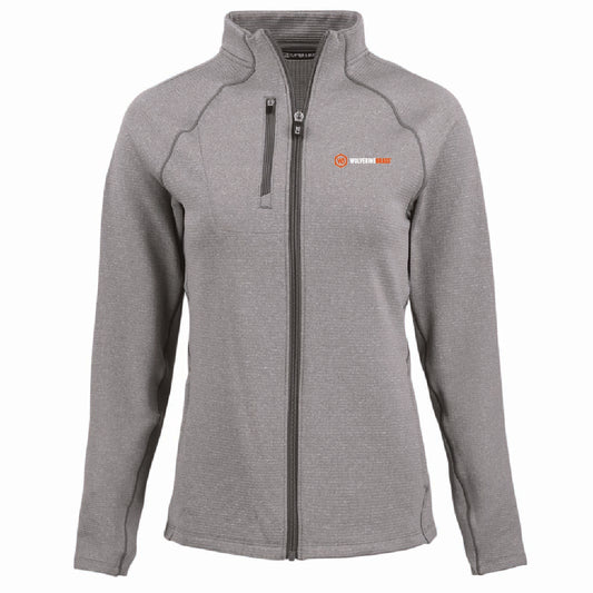 Cutter & Buck Women's Peshastin Fleece Full Zip Jacket with Wolverine Brass Logo