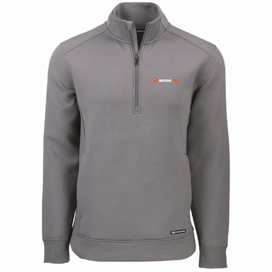 Cutter & Buck Men's Roam 1/4 Zip Pullover with Wolverine Brass Logo