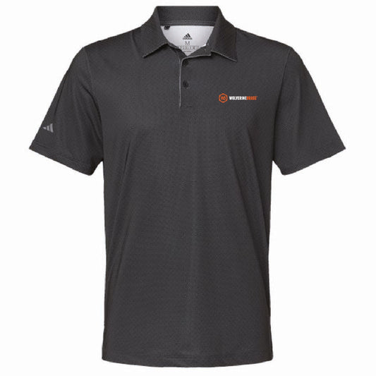 Adidas Men's Ultimate Diamond Print Polo with Wolverine Brass Logo