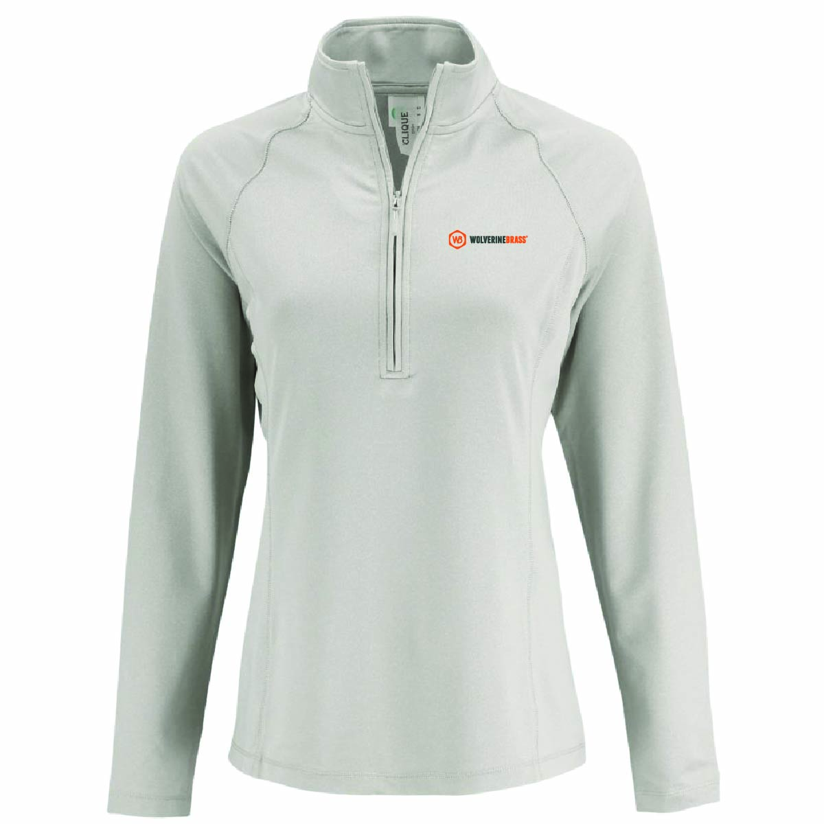 Clique by Cutter Women's Dash 1/4 Zip Sweatshirt with Wolverine Brass Logo