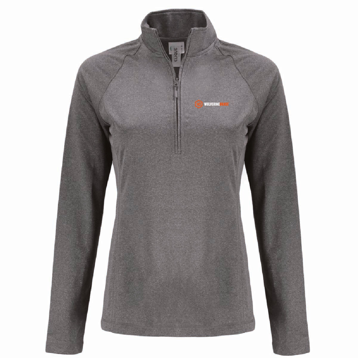 Clique by Cutter Women's Dash 1/4 Zip Sweatshirt with Wolverine Brass Logo