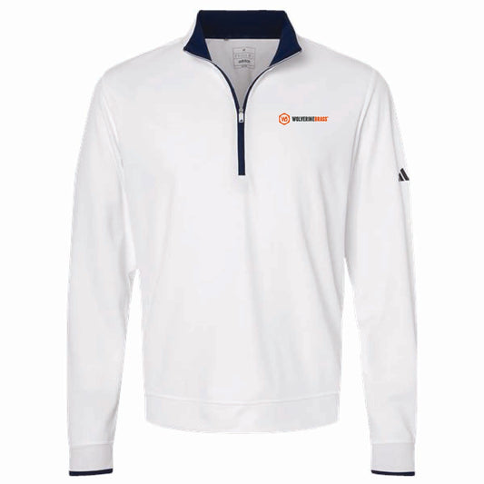 Adidas Men's Lightweight 1/4 Zip Pullover with Wolverine Brass Logo