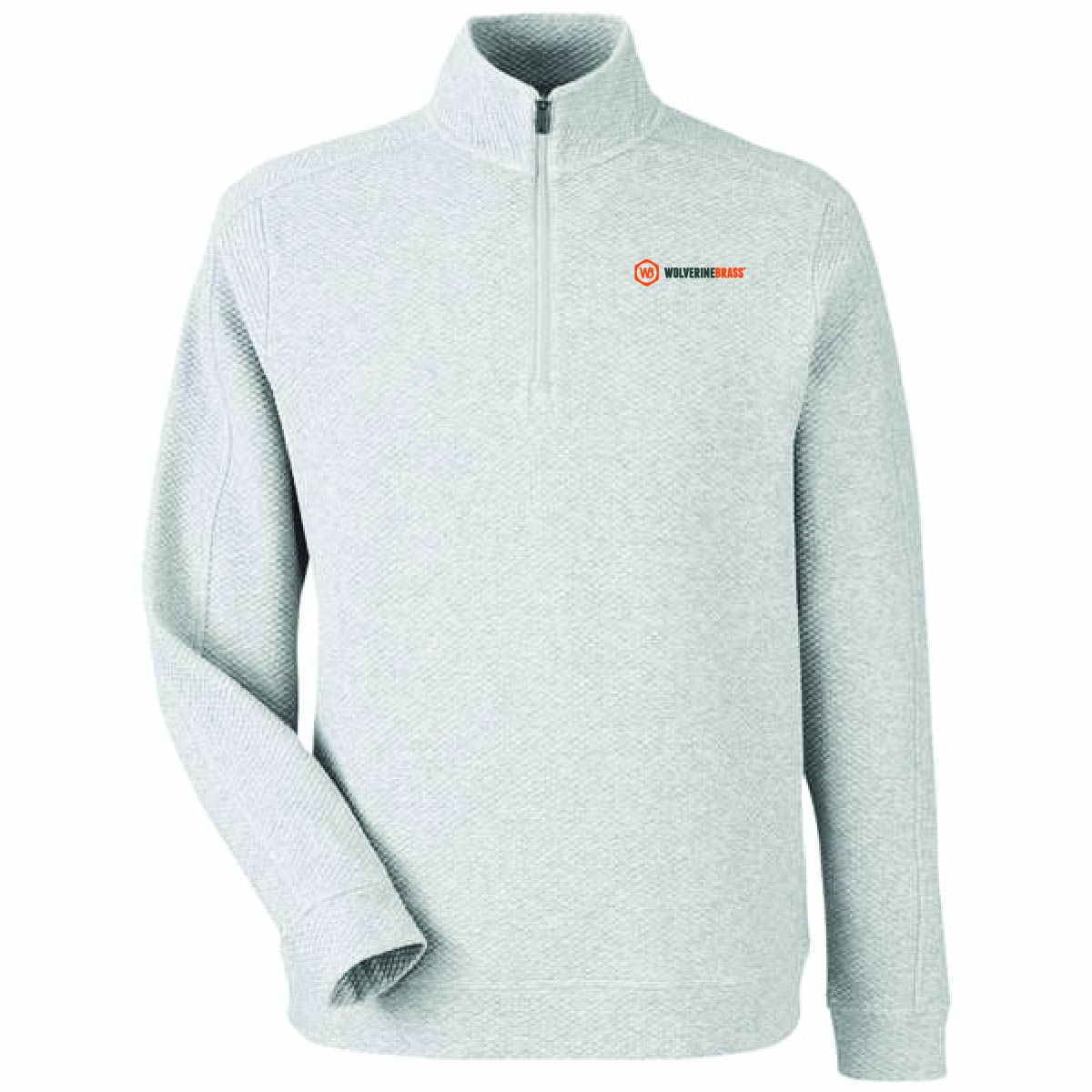 North End Men's Textured 1/4 Zip Pullover with Wolverine Brass Logo