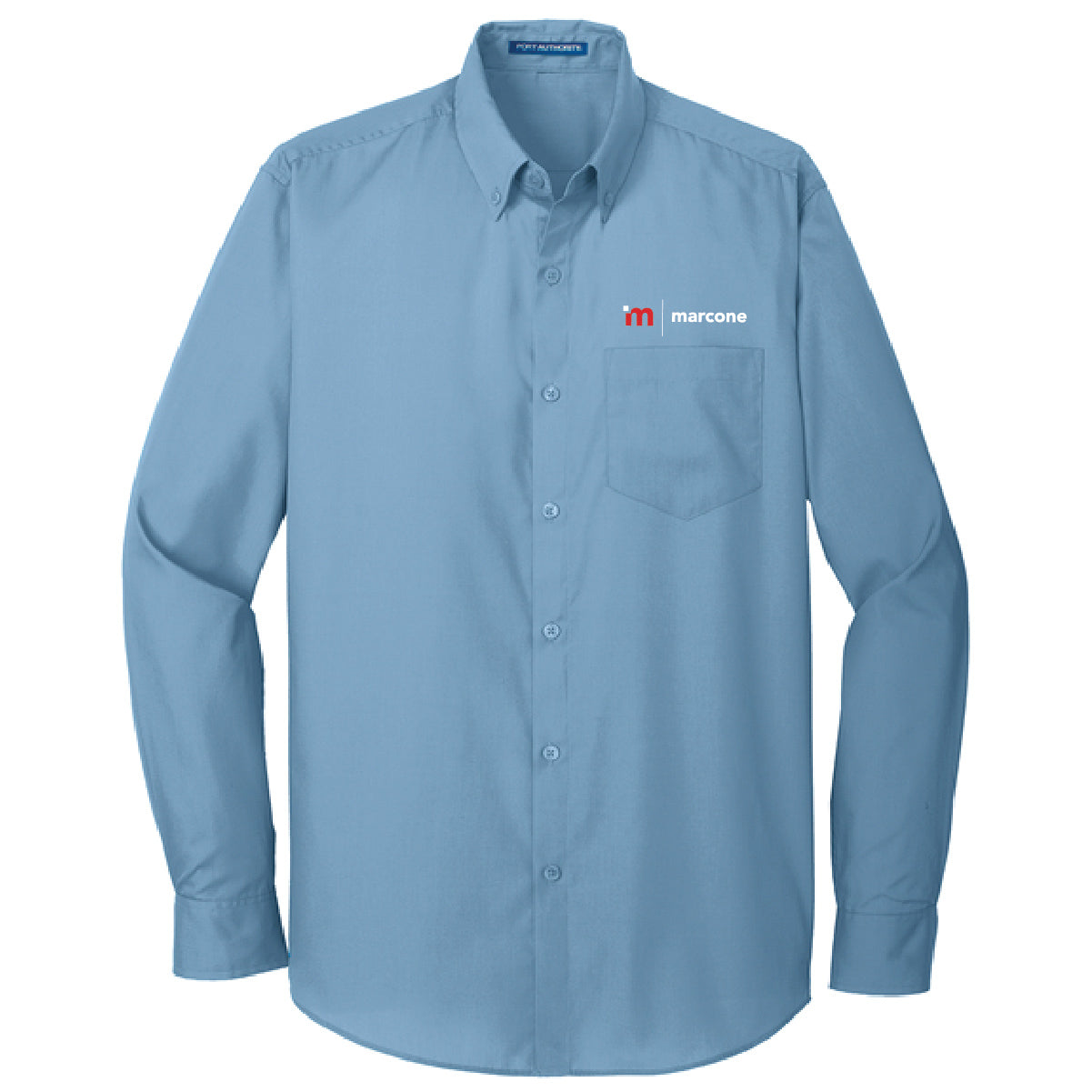 Port Authority Men's Long Sleeve Poplin Shirt with Marcone Logo
