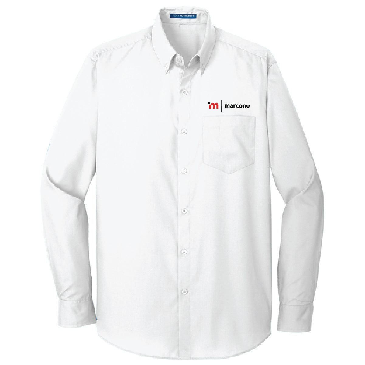 Port Authority Men's Long Sleeve Poplin Shirt with Marcone Logo