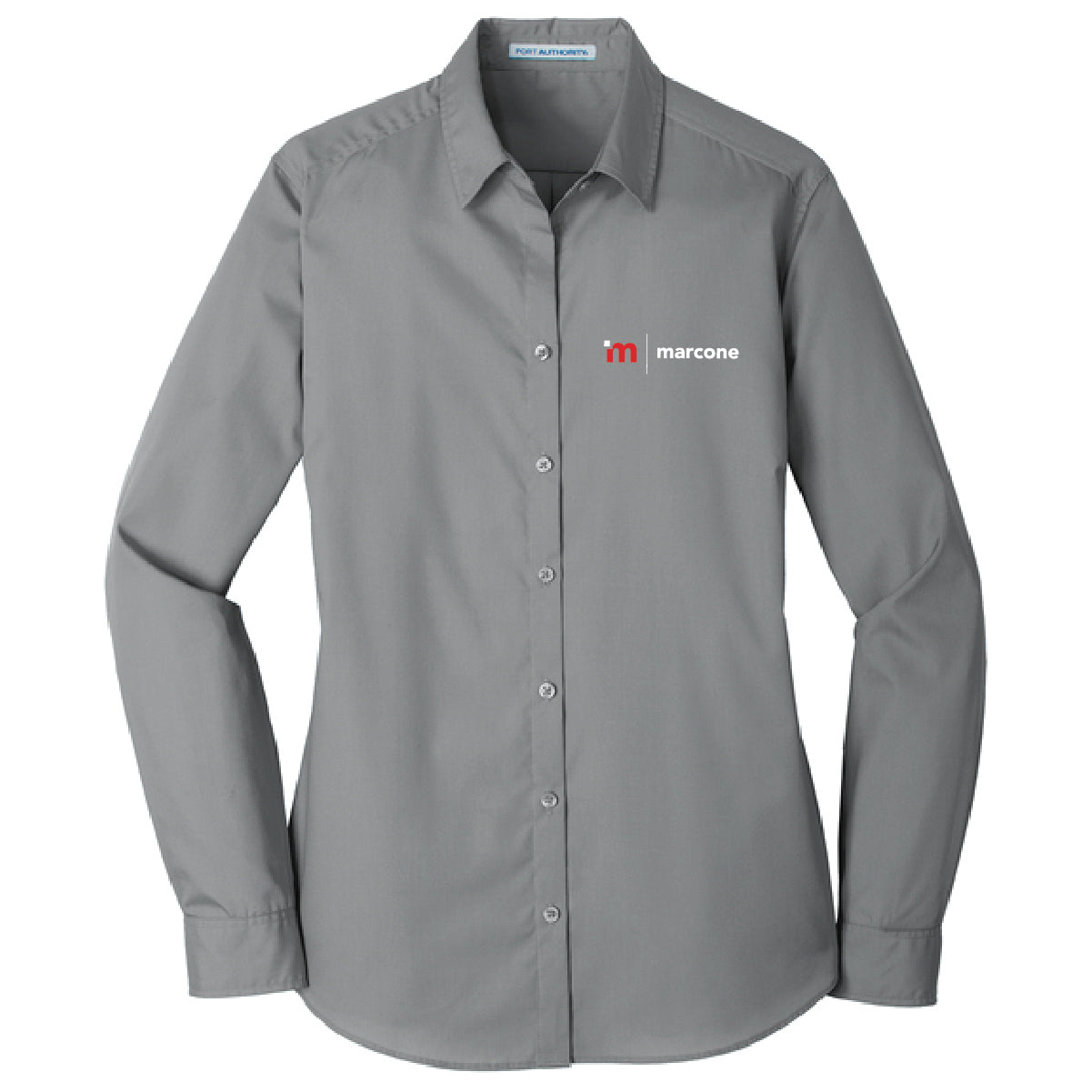 Port Authority Women's Long Sleeve Poplin Shirt with Marcone Logo