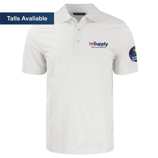 Winner's Circle Cutter & Buck Men's Pike Symmetry Print Stretch Polo