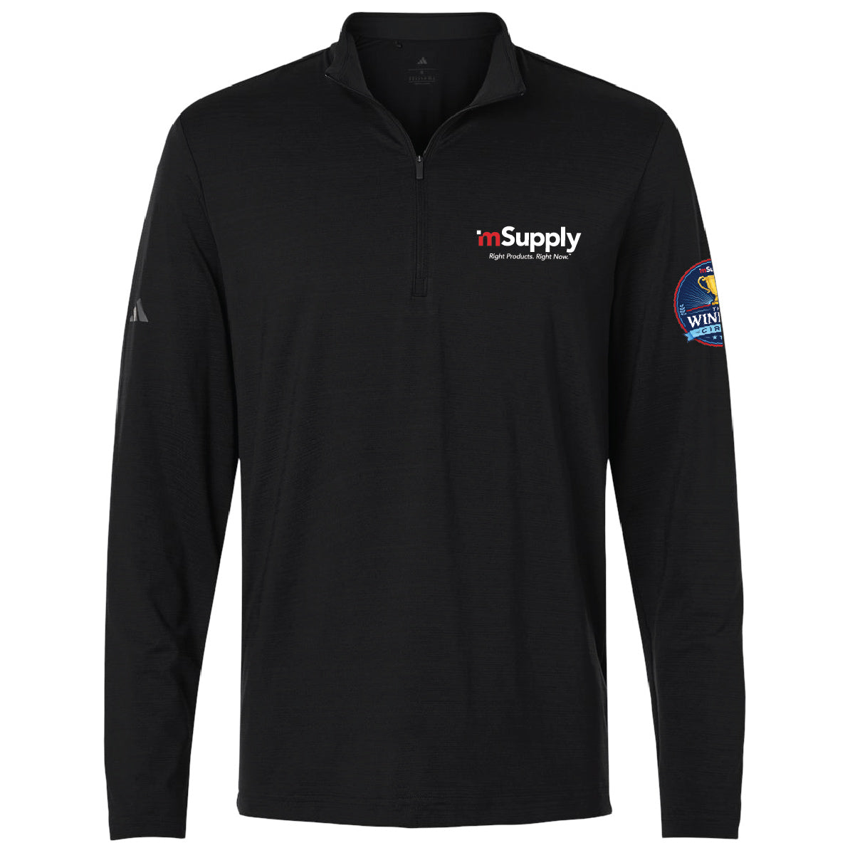 Winner's Circle Adidas Men's Textured Stripe 1/4 Zip Pullover
