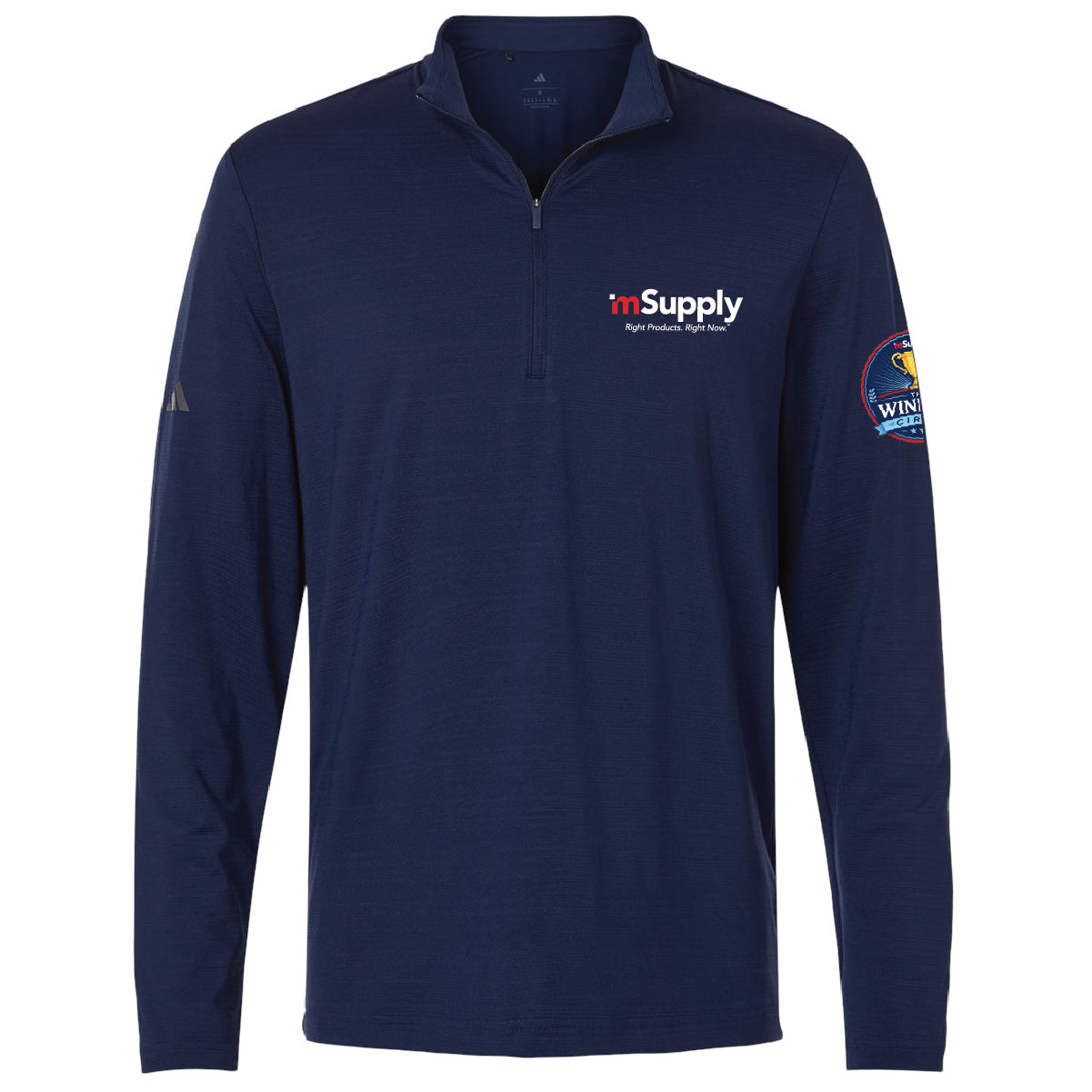 Winner's Circle Adidas Men's Textured Stripe 1/4 Zip Pullover