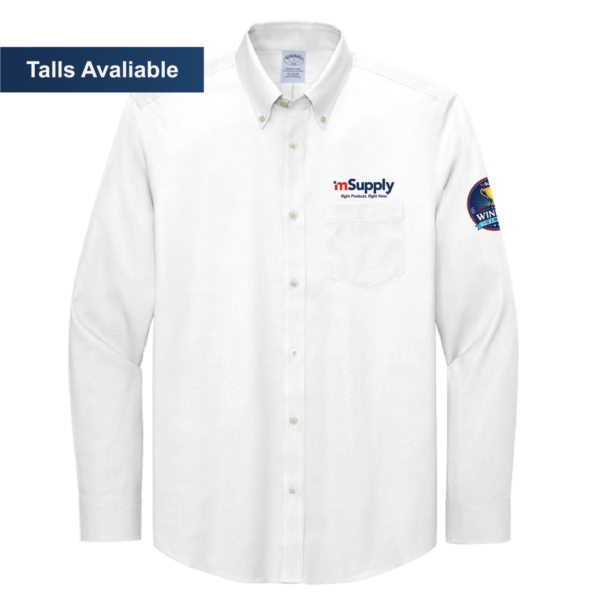 Winner's Circle Brooks Brothers Men's Pinpoint Long Sleeve Shirt