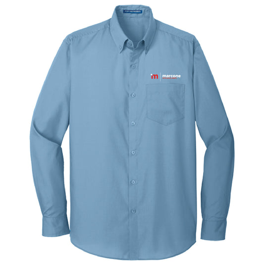 Port Authority Men's Long Sleeve Poplin Shirt with Marcone Appliance Logo