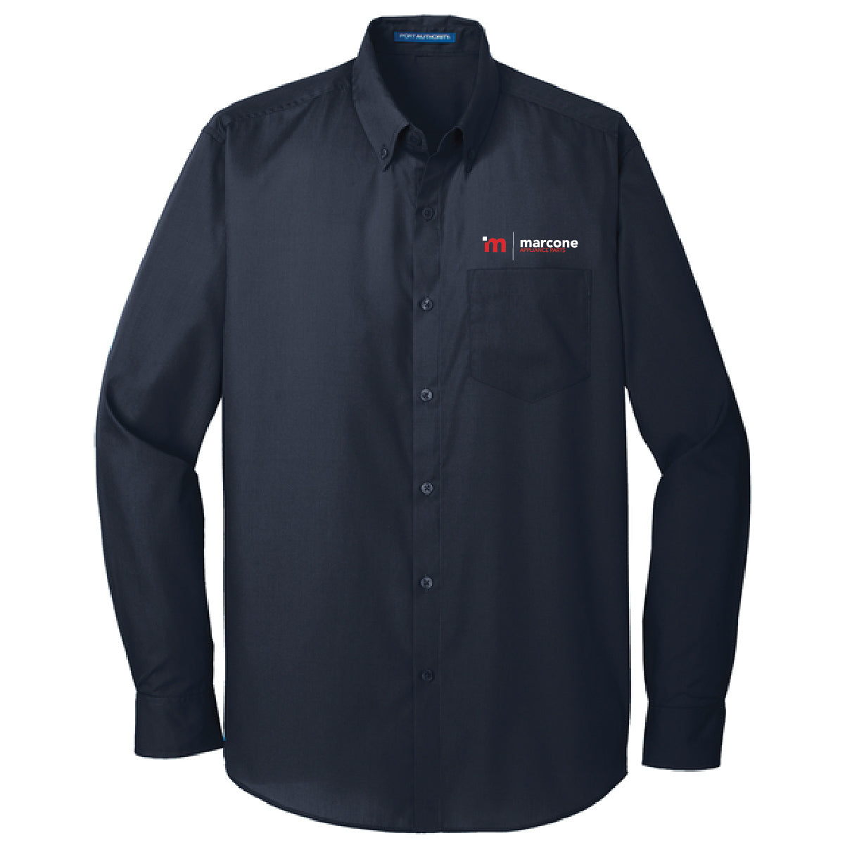 Port Authority Men's Long Sleeve Poplin Shirt with Marcone Appliance Logo