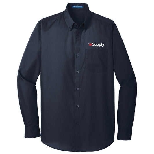Port Authority Men's Long Sleeve Poplin Shirt with mSupply Logo