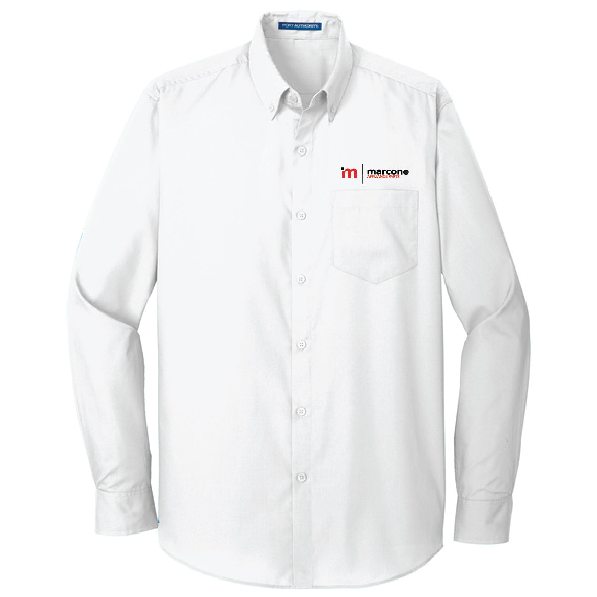 Port Authority Men's Long Sleeve Poplin Shirt with Marcone Appliance Logo
