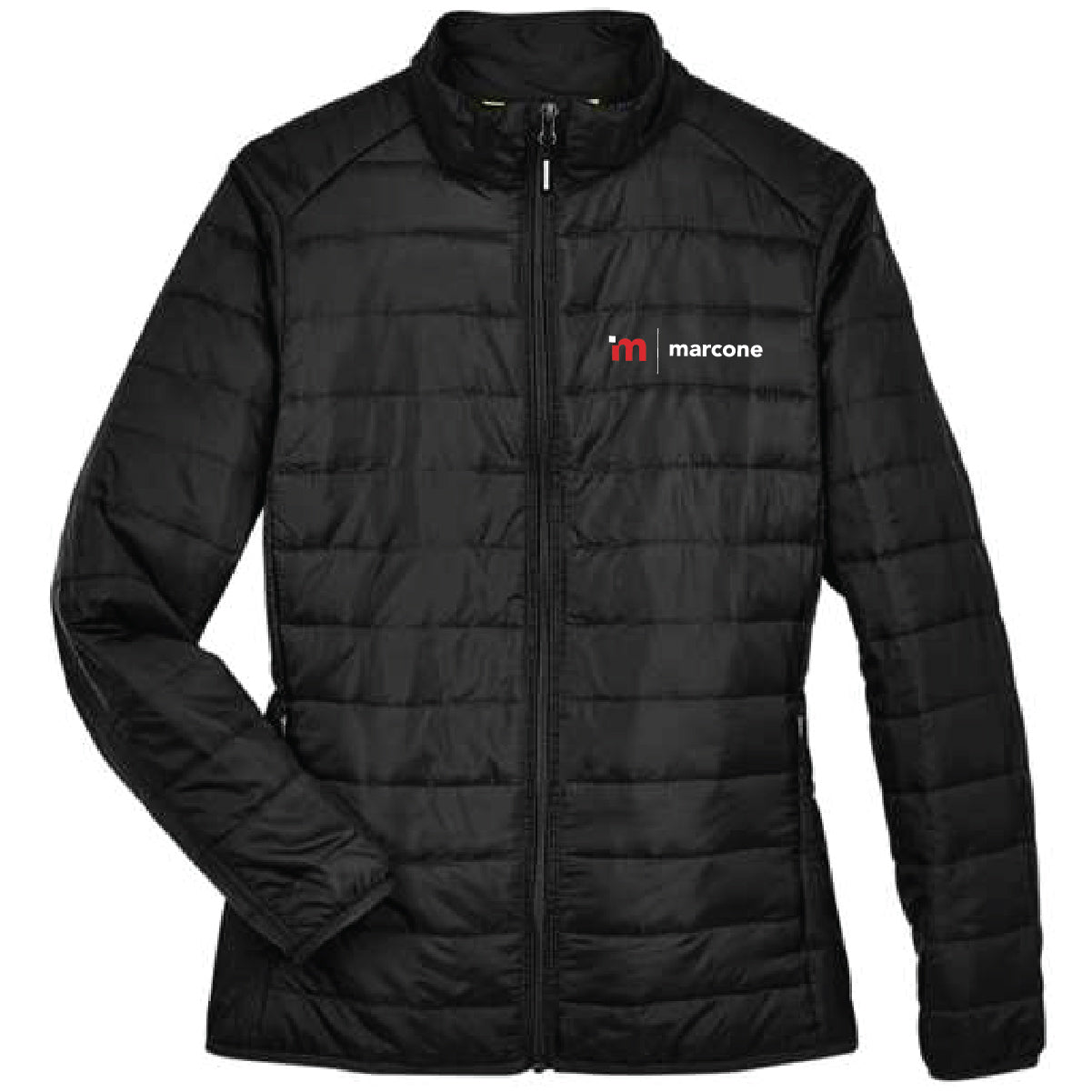 Core 365 Women's Packable Puffer Jacket with Marcone Logo