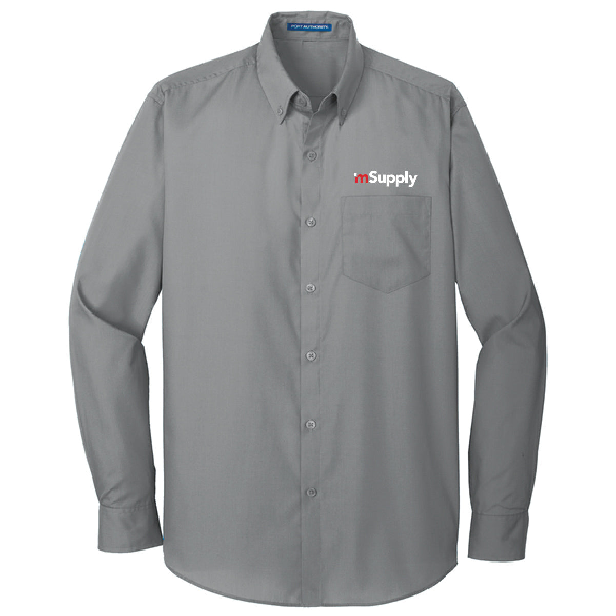 Port Authority Men's Long Sleeve Poplin Shirt with mSupply Logo