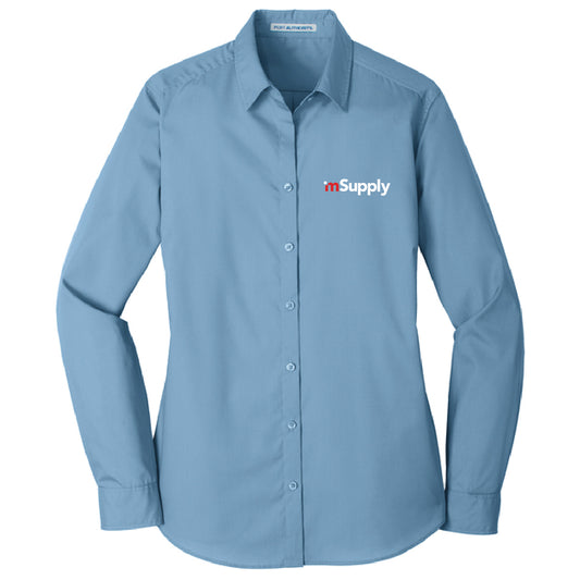 Port Authority Women's Long Sleeve Poplin Shirt with mSupply Logo