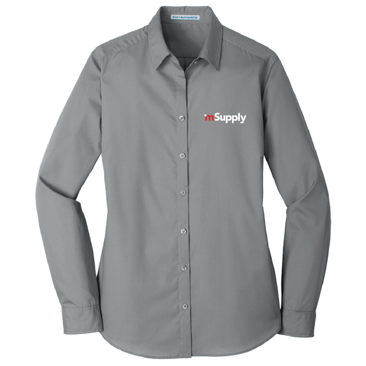 Port Authority Women's Long Sleeve Poplin Shirt with mSupply Logo