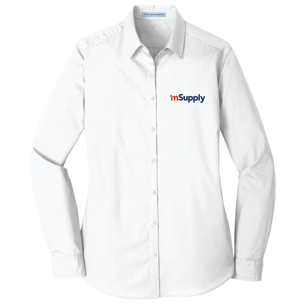 Port Authority Women's Long Sleeve Poplin Shirt with mSupply Logo