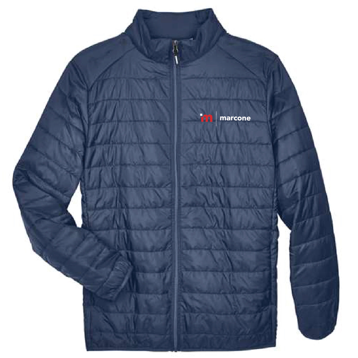 Core 365 Men's Packable Puffer Jacket with Marcone Logo