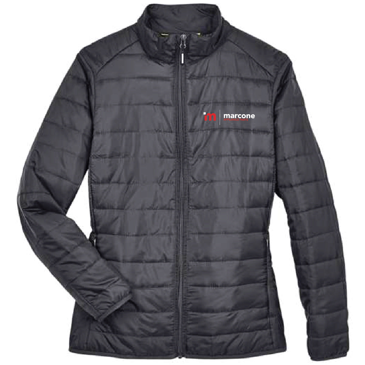 Core 365 Women's Packable Puffer Jacket with Marcone Appliance Logo