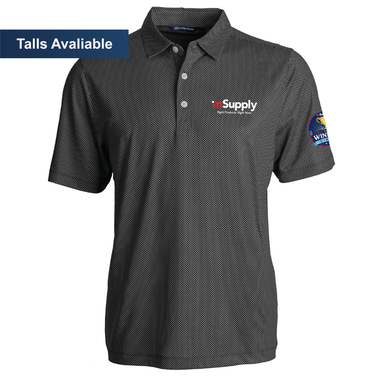 Winner's Circle Cutter & Buck Men's Pike Symmetry Print Stretch Polo