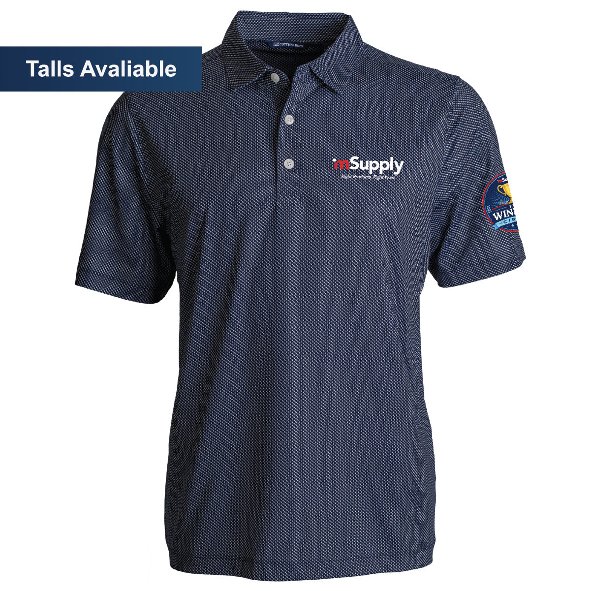 Winner's Circle Cutter & Buck Men's Pike Symmetry Print Stretch Polo